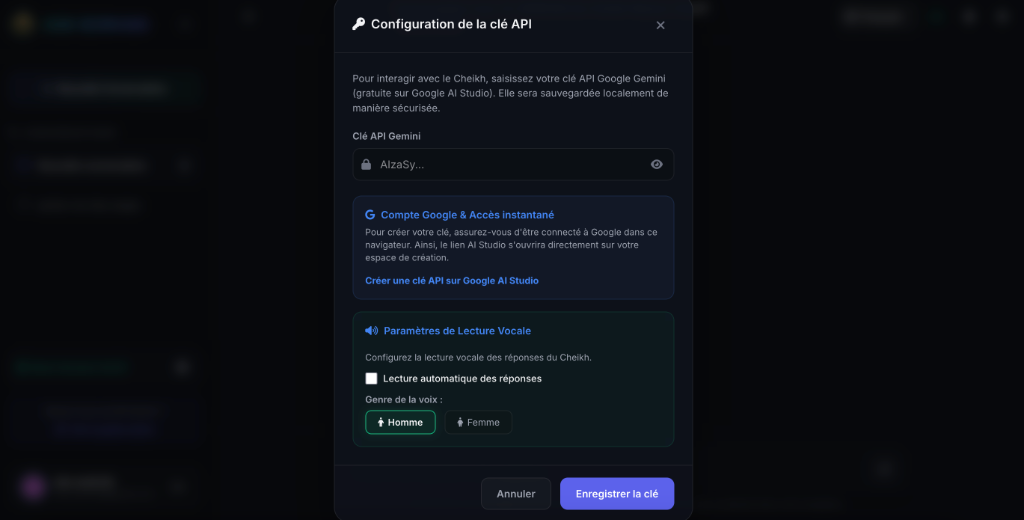 Étape 2 : Lien vers Google AI Studio